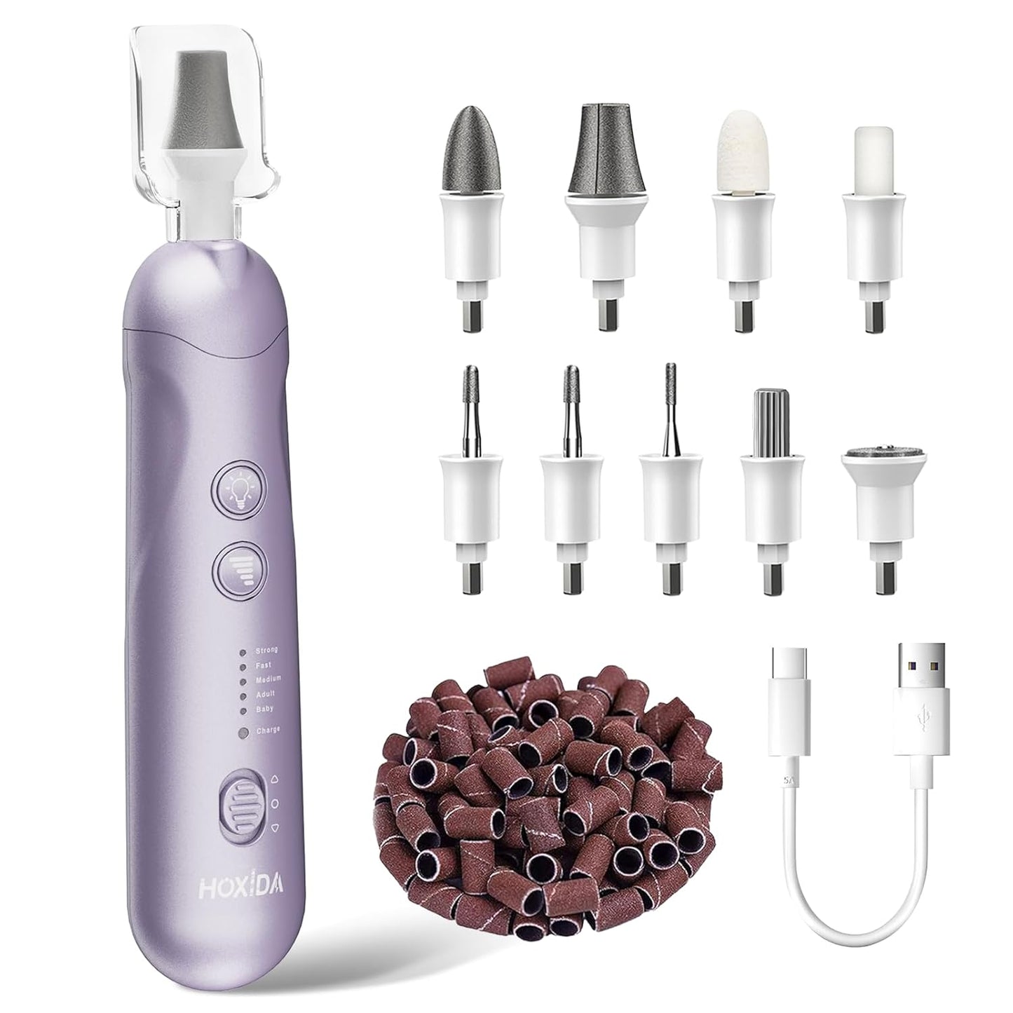 Professional Manicure Pedicure Kit - Purple